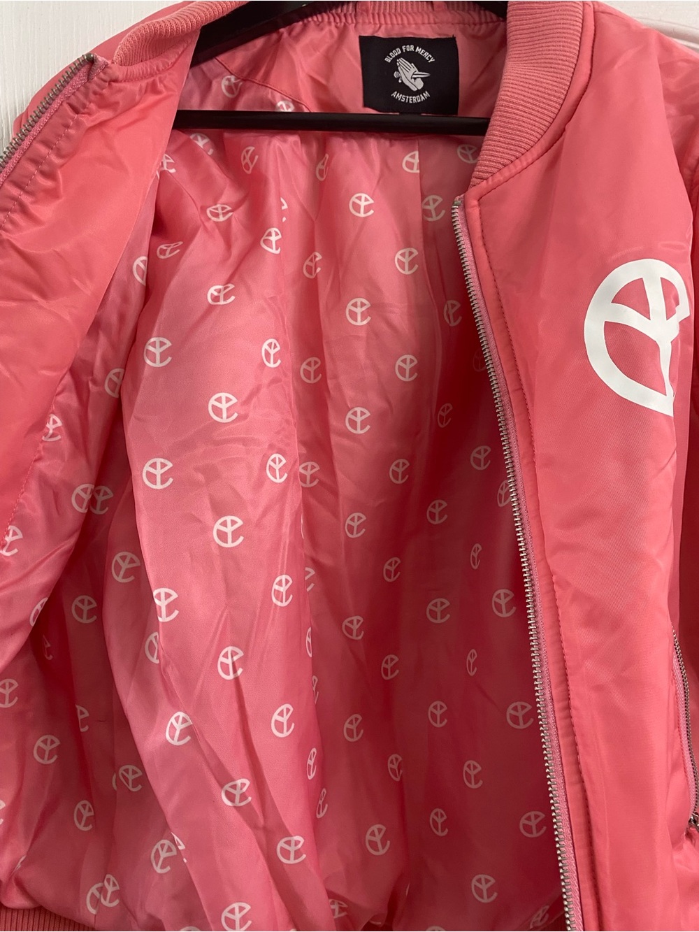 Daily Paper Blood For Mercy Y2K Bomber Jacket Rare Pink Limited Edition Size XS - Picture 4 of 14